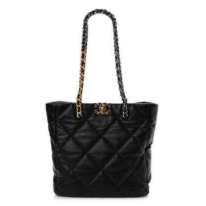 Chanel Lambskin Quilted Chanel 19 Shopping Bag Black 1 of 10