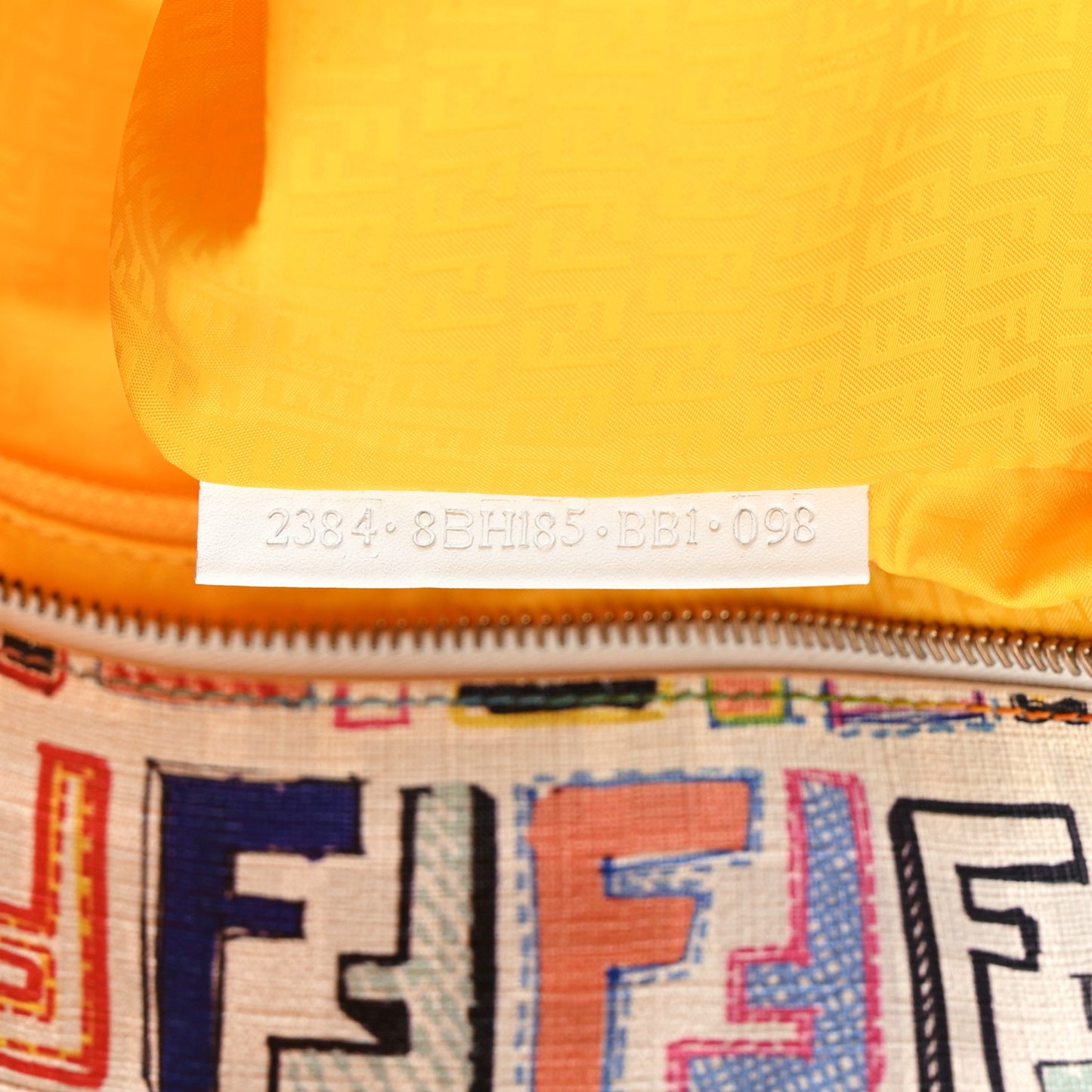 Zucca Spalmati FF Multicolor Medium Roll Tote Multicolor White