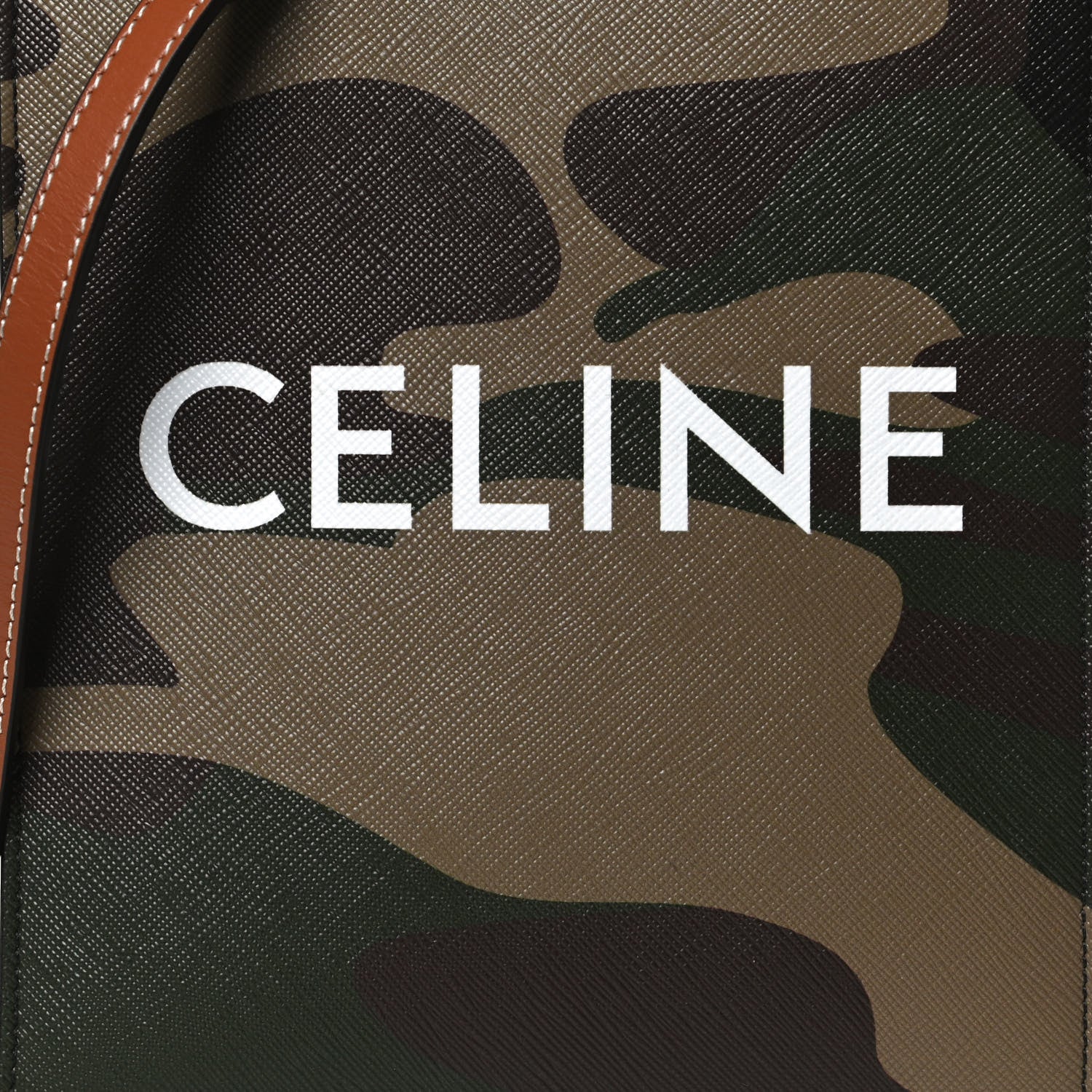 Celine Canvas Calfskin Mini Vertical Cabas Khaki 6 of 8