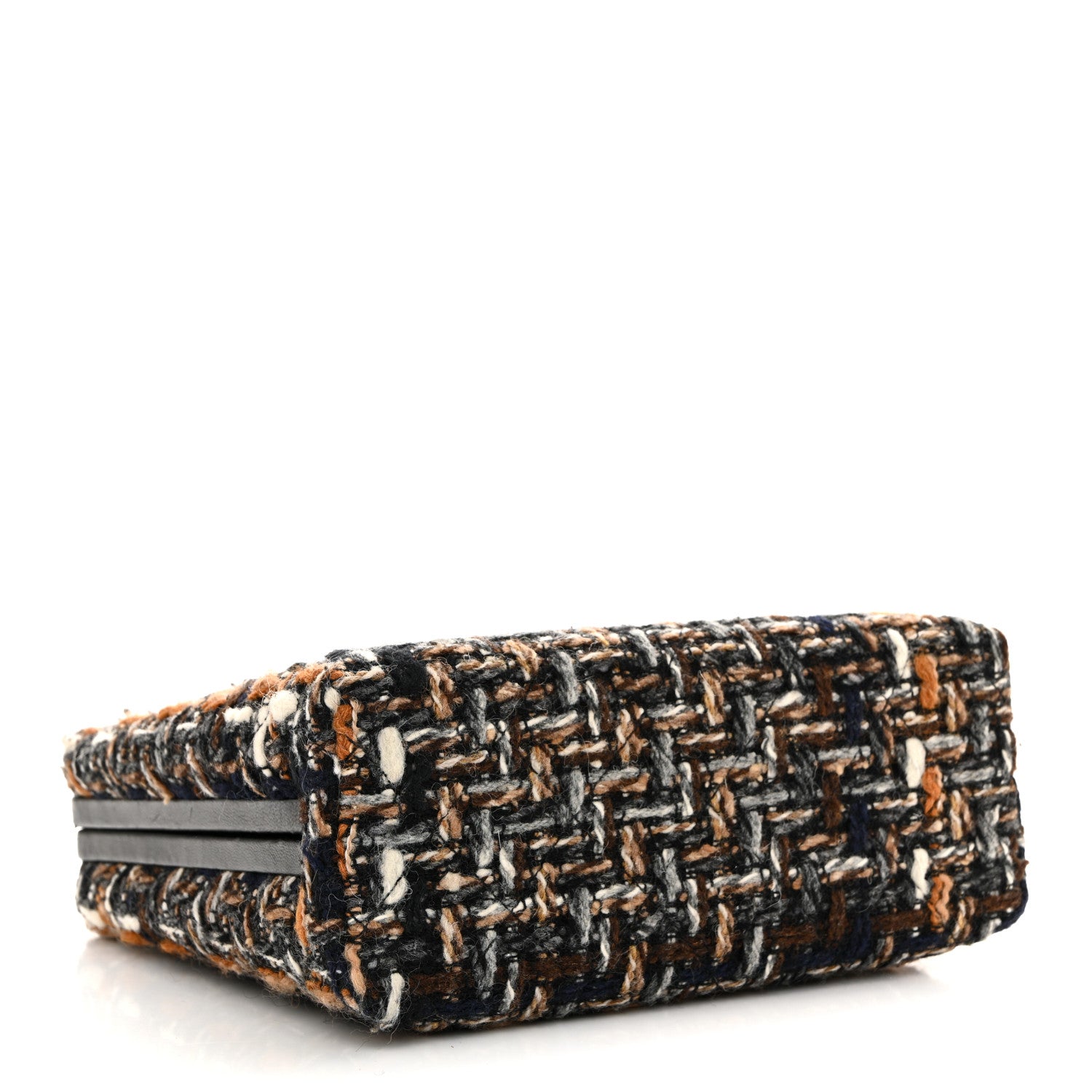 Chanel Tweed Kisslock Minaudiere Black Multicolor 4 of 12