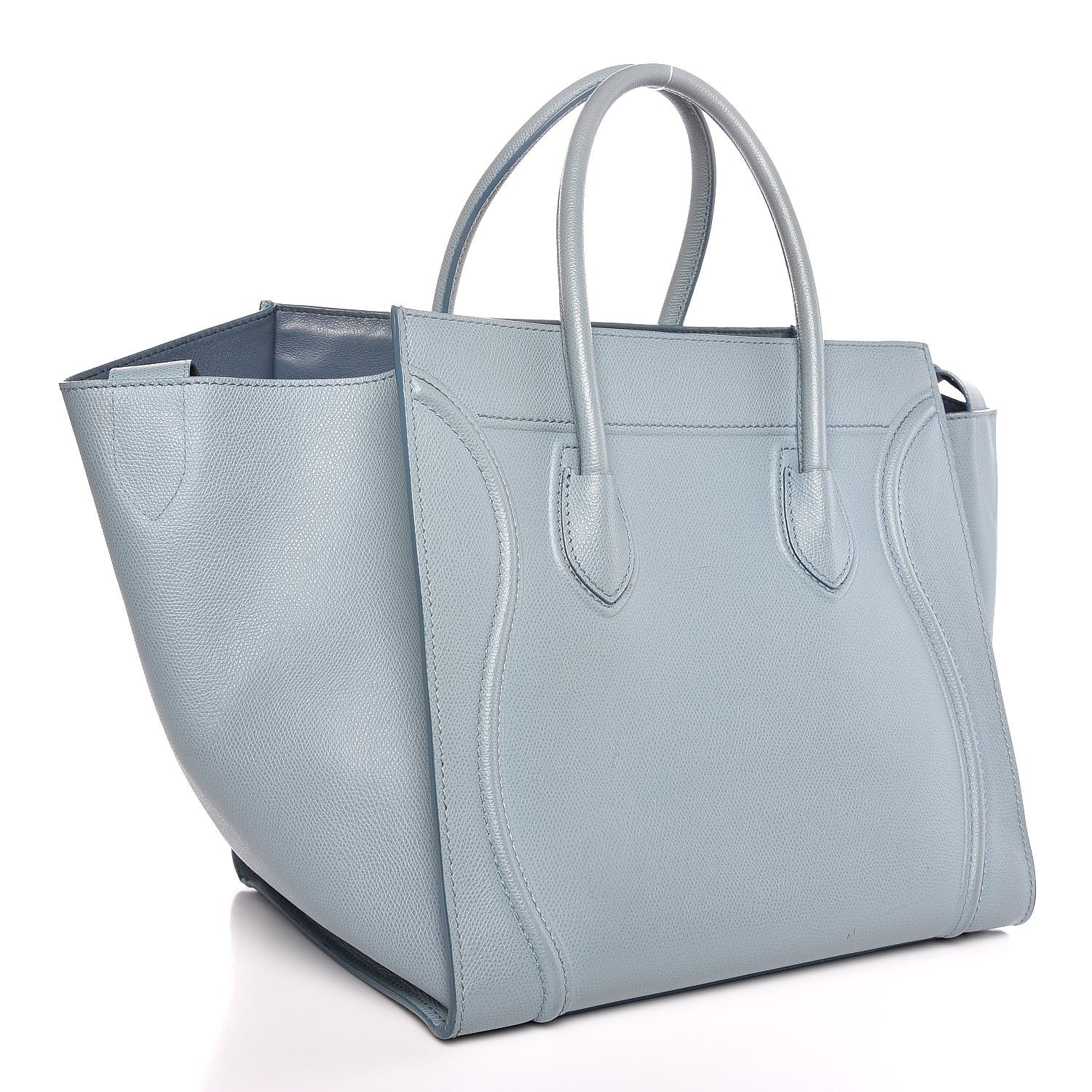 Celine Grained Calfskin Medium Phantom Luggage Sky Blue 3 of 8