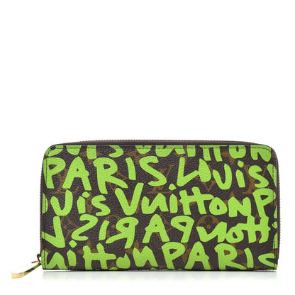 Louis Vuitton Monogram Graffiti Zippy Wallet Green 1 of 7