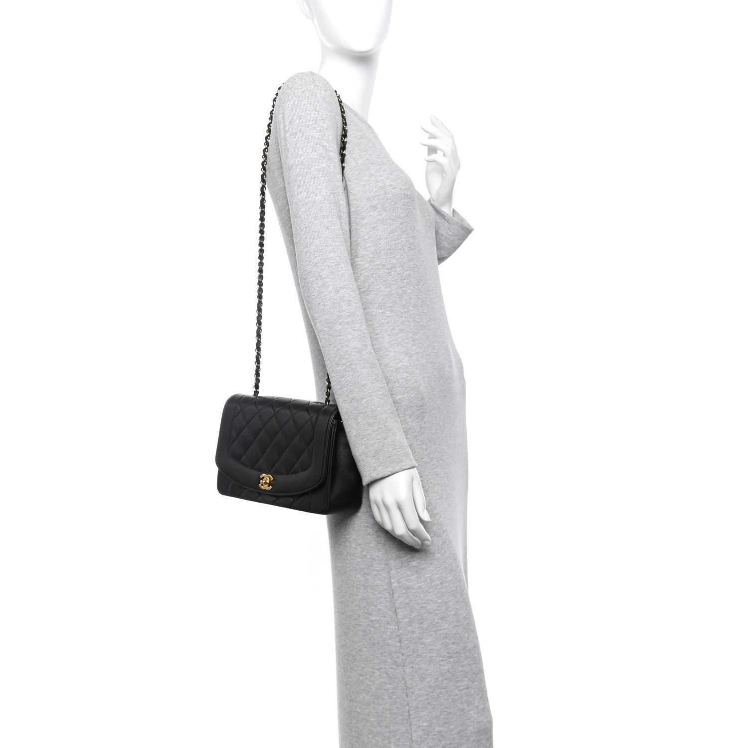 Chanel Lambskin Quilted Medium Single Flap Black 2 of 13