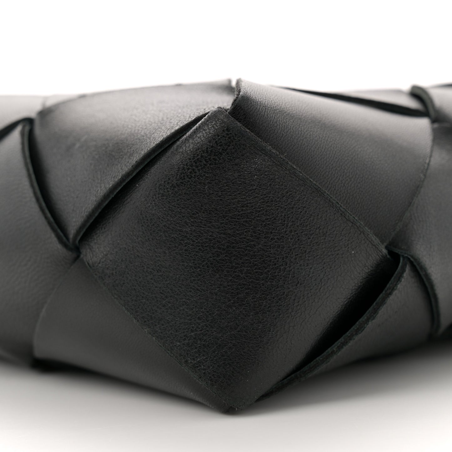 Lambskin Maxi Intrecciato Small Cassette Camera Bag Black