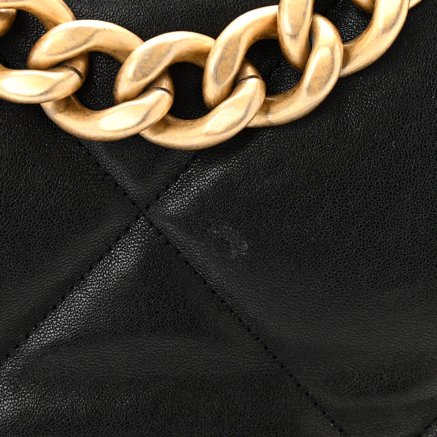 Chanel Goatskin Quilted Maxi Chanel 19 Flap Black 12 of 13