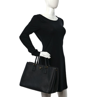 Prada Saffiano Large Galleria Double Zip Tote Black 2 of 10