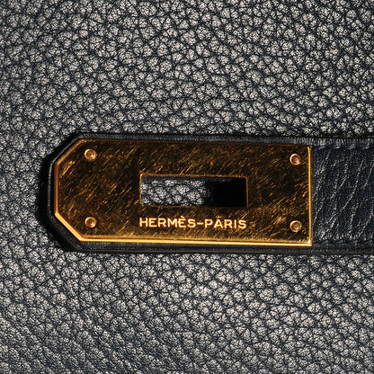 Hermes Taurillon Clemence Kelly 40 w/ Pelican Cadena Lock Bleu Marine 8 of 39