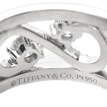 Tiffany Platinum Diamond Enchant Scroll Ring 52 6 4 of 5
