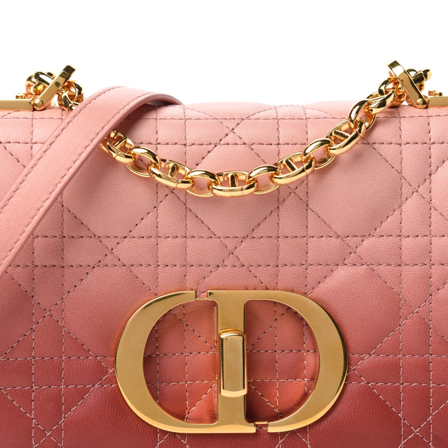 Christian Dior Lambskin Cannage Gradient Small Caro Bag Pink 9 of 9