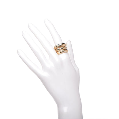 Bulgari BVLGARI 18K Yellow Gold Tubogas Ring 53 6.5 2 of 5