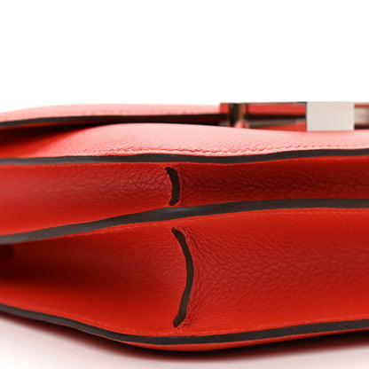 Hermes Evercolor Shiny Alligator Constance 18 Capucine Sanguine 9 of 11