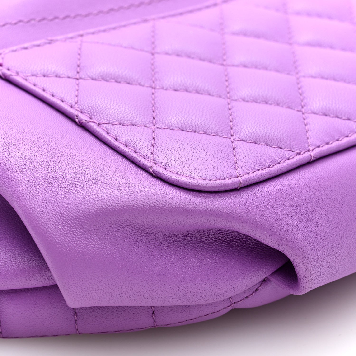 Chanel Lambskin Quilted Waist Belt Bag Purple 9 of 10