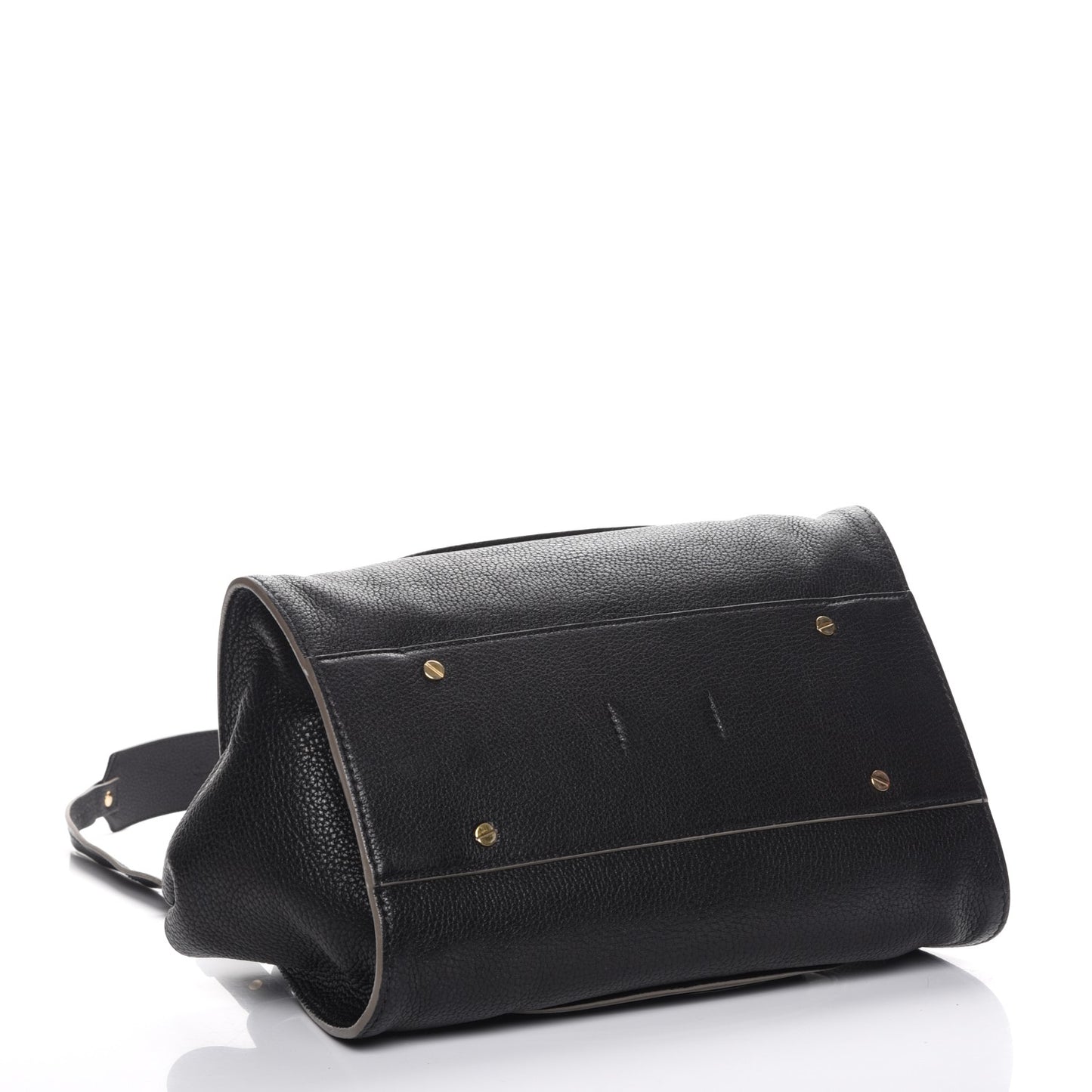 Calfskin Medium Everston Satchel Black