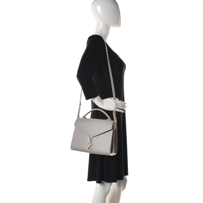 Saint Laurent Grain de Poudre Medium Classic Monogram Cassandra Top Handle Granite 2 of 15