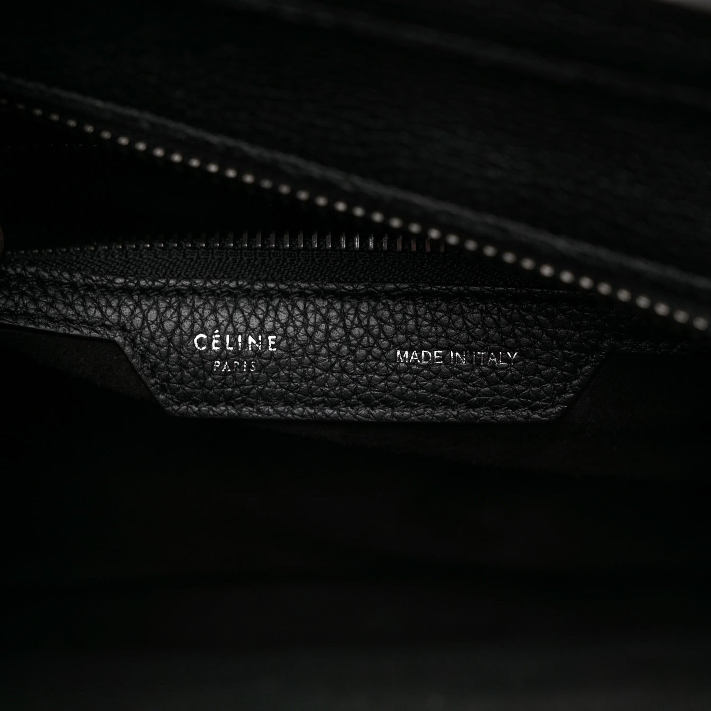 Drummed Calfskin Micro Luggage Black