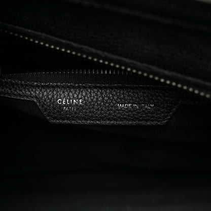 Celine Drummed Calfskin Micro Luggage Black 6 of 9