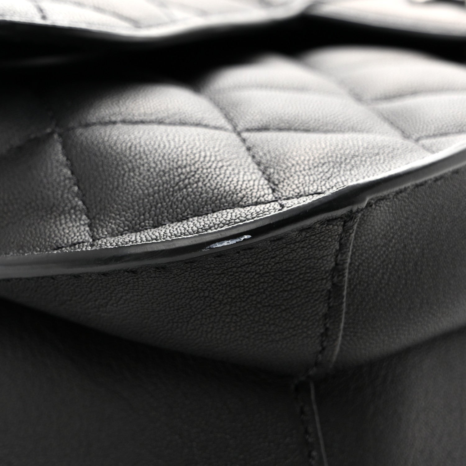 Chanel Metallic Goatskin Quilted Large Rock In Rome Flap Black 13 of 14