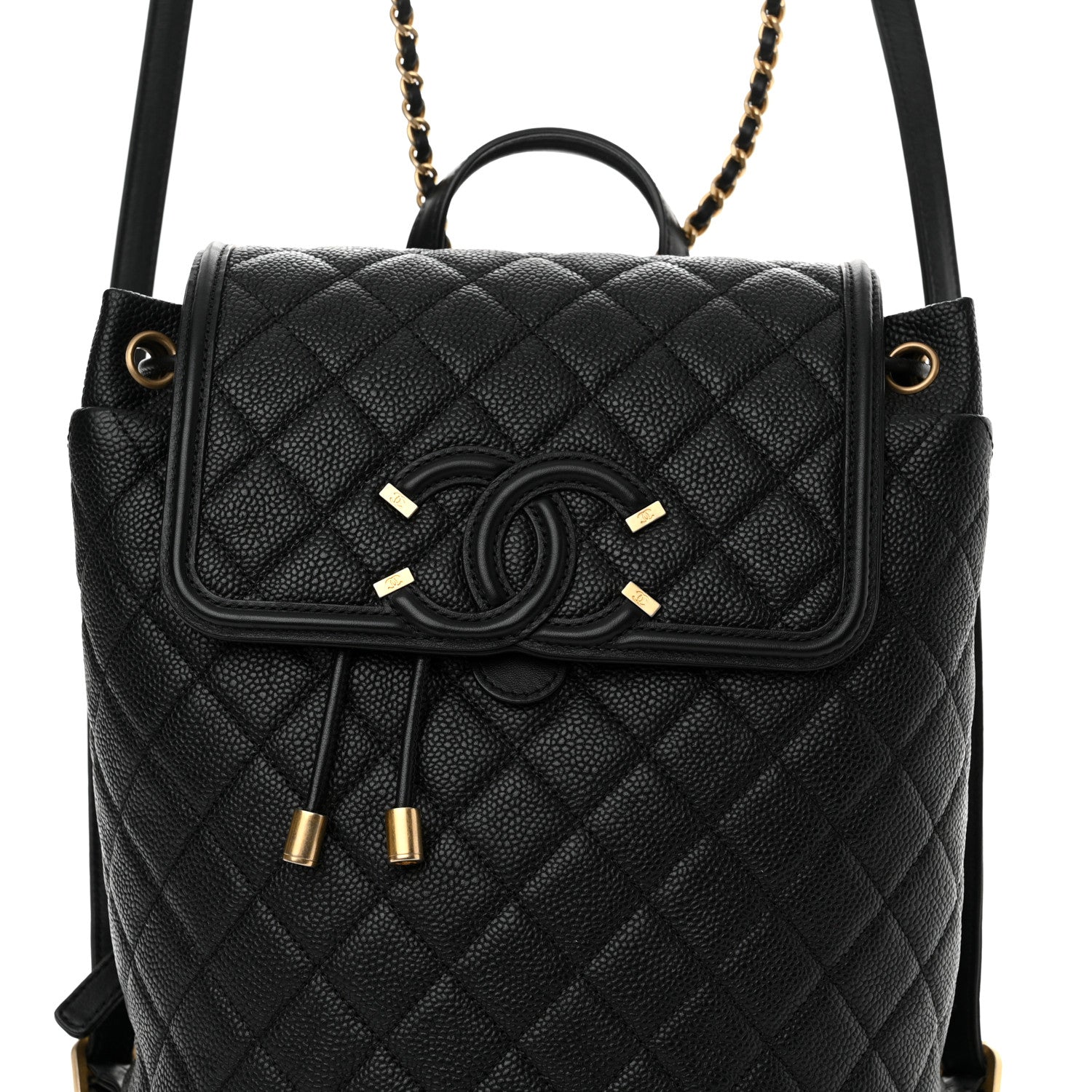 Chanel Caviar Quilted Filigree Backpack Black 8 of 11