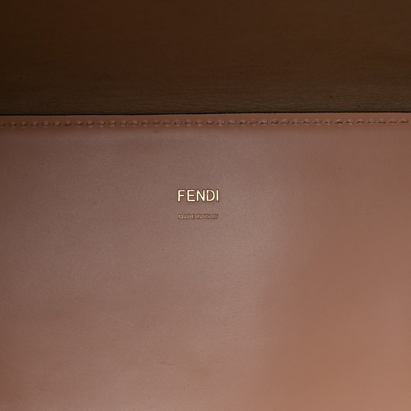 Vitello King Plexiglass Logo Embossed Medium Fendi Sunshine Shopper Tote Light Rose