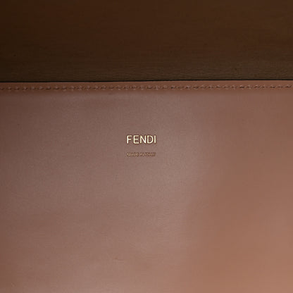 Fendi Vitello King Plexiglass Logo Embossed Medium Fendi Sunshine Shopper Tote Light Rose 6 of 10