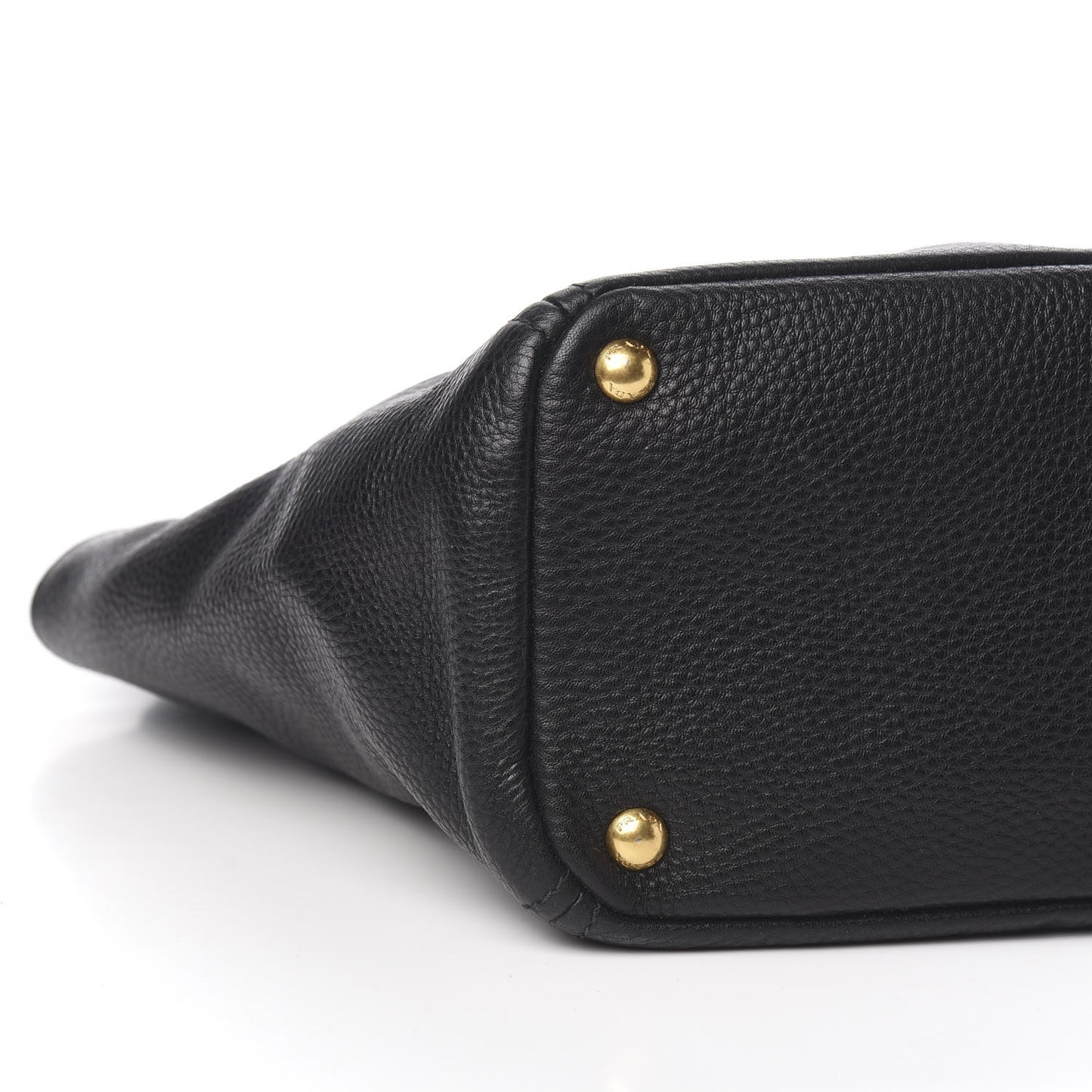 Vitello Daino Side Pocket Tote Black