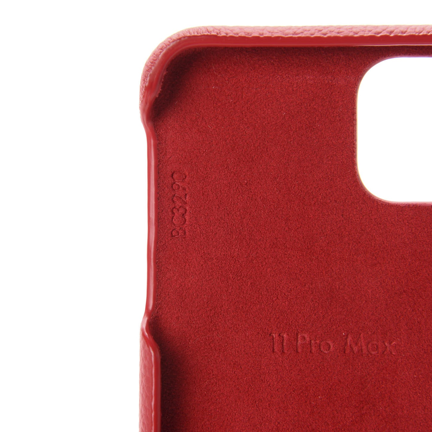 Calfskin Monogram iPhone 11 Pro Max Bumper Scarlet