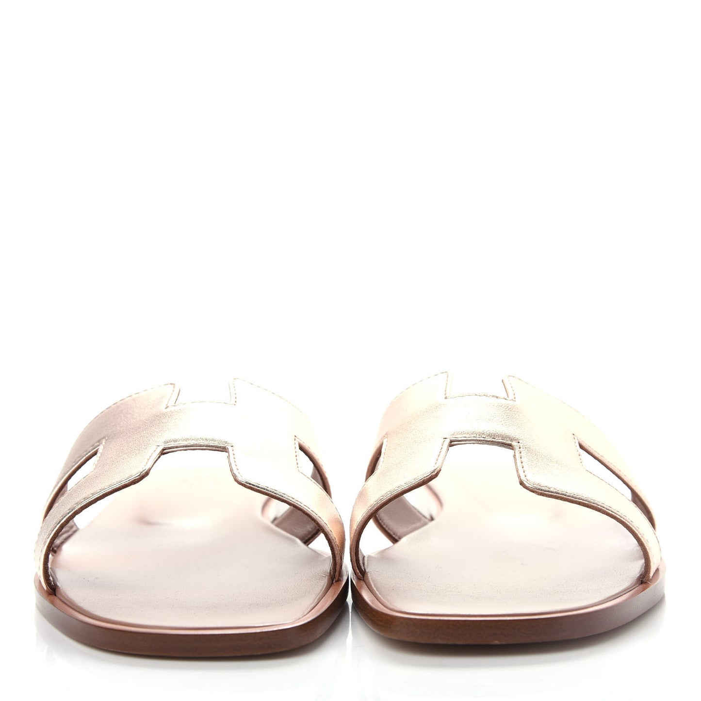 Metallic Oran Sandals 39 Rose Dore