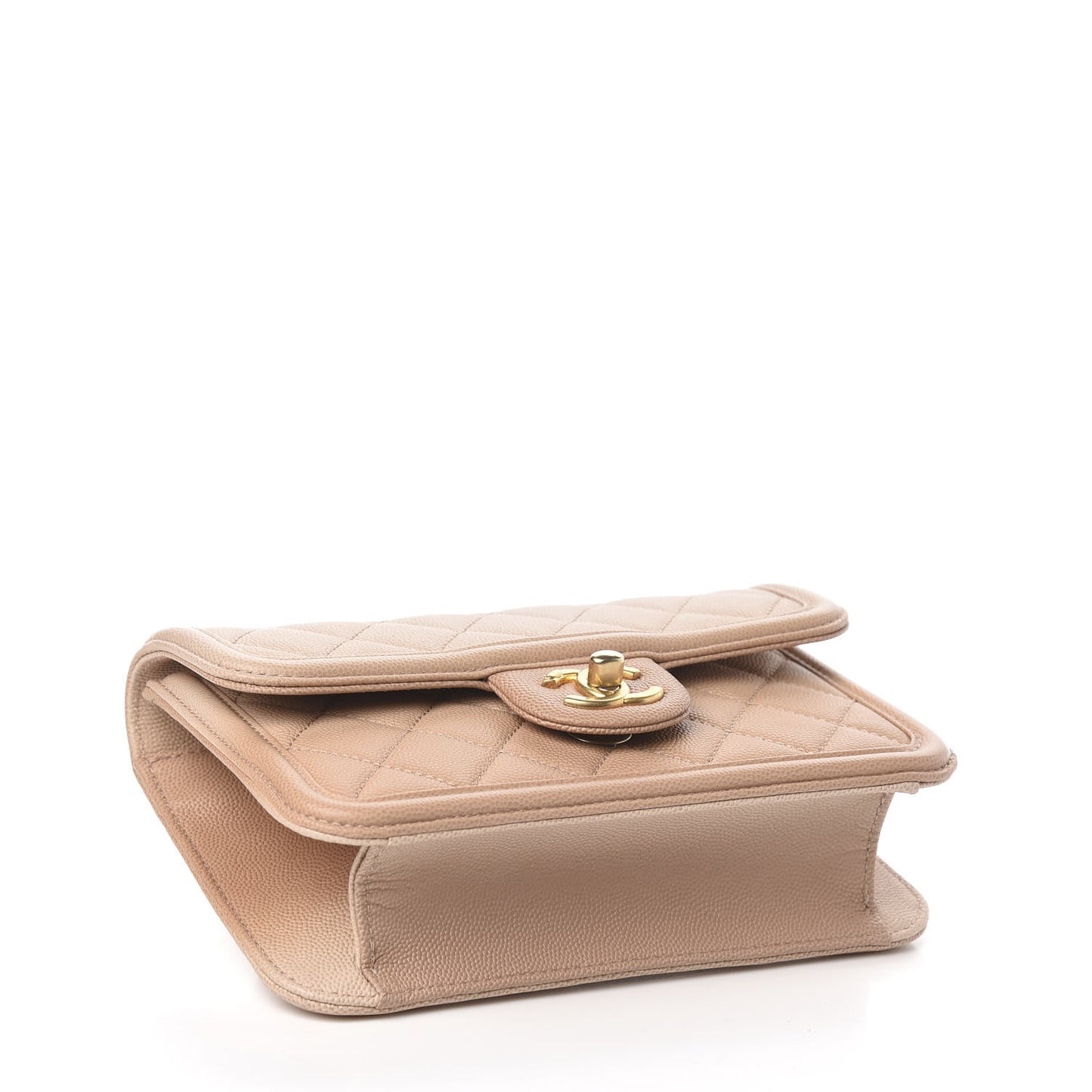 Caviar Quilted Sunset On The Sea Waist Bag Beige