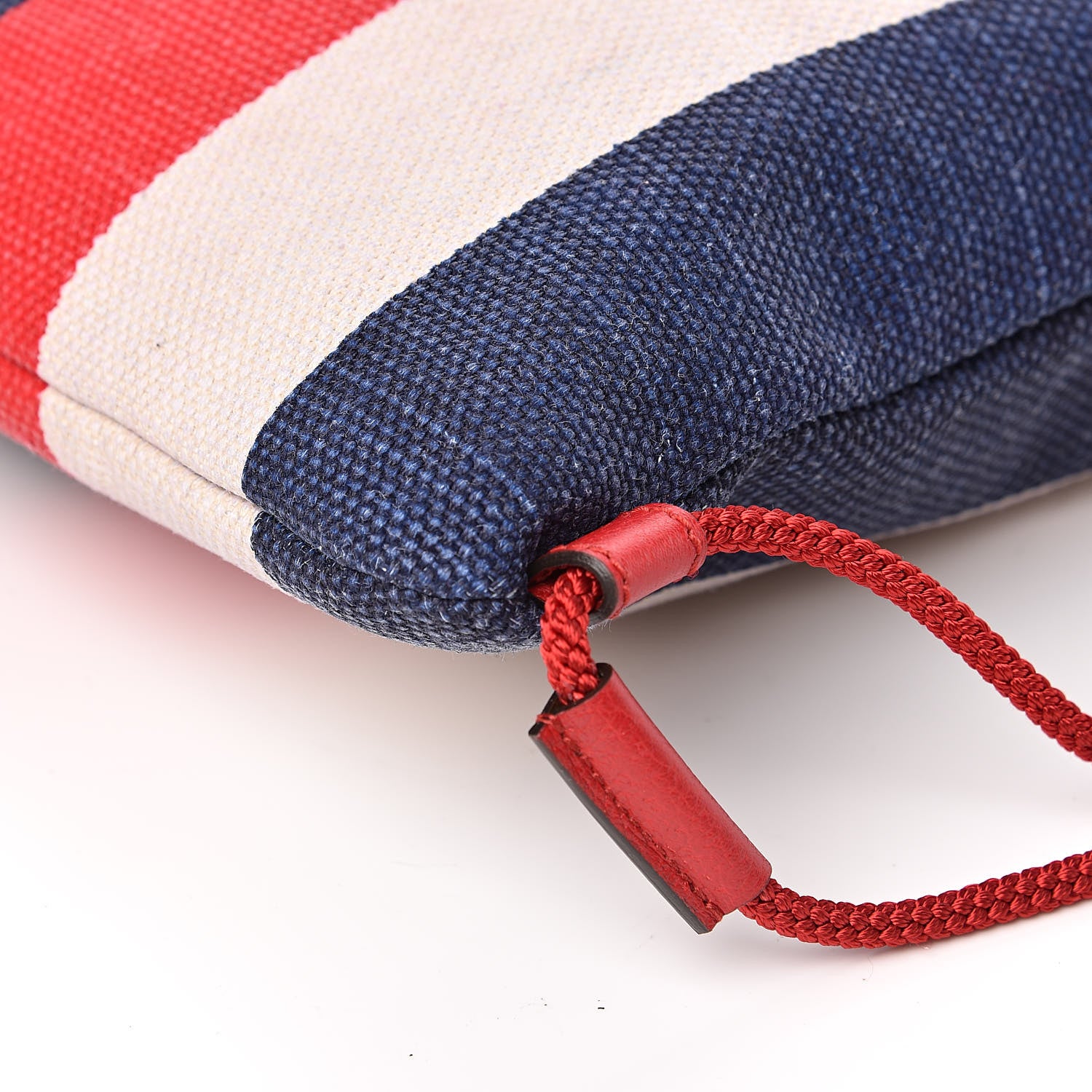 Gucci Canvas Logo Sylvie Stripe Drawstring Backpack Red 9 of 10