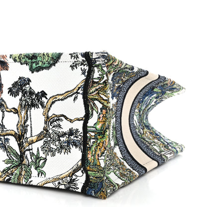 Christian Dior Canvas Embroidered Medium Etoile de Voyage Book Tote White Multicolor 10 of 15