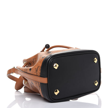 MCM Visetos Zoo Rabbit Drawstring Bucket Bag Cognac 4 of 13