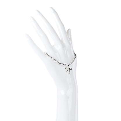 Tiffany Sterling Silver 4mm Bow Bead Bracelet 2 of 4