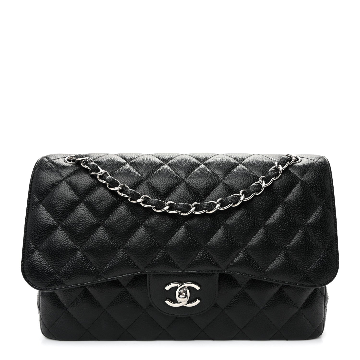 Chanel Caviar Quilted Jumbo Double Flap  Black 1 of 13