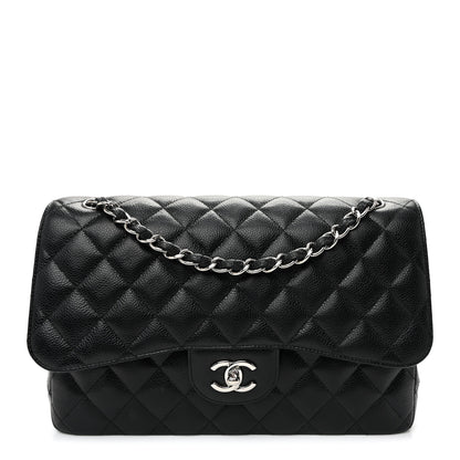 Chanel Caviar Quilted Jumbo Double Flap  Black 1 of 13