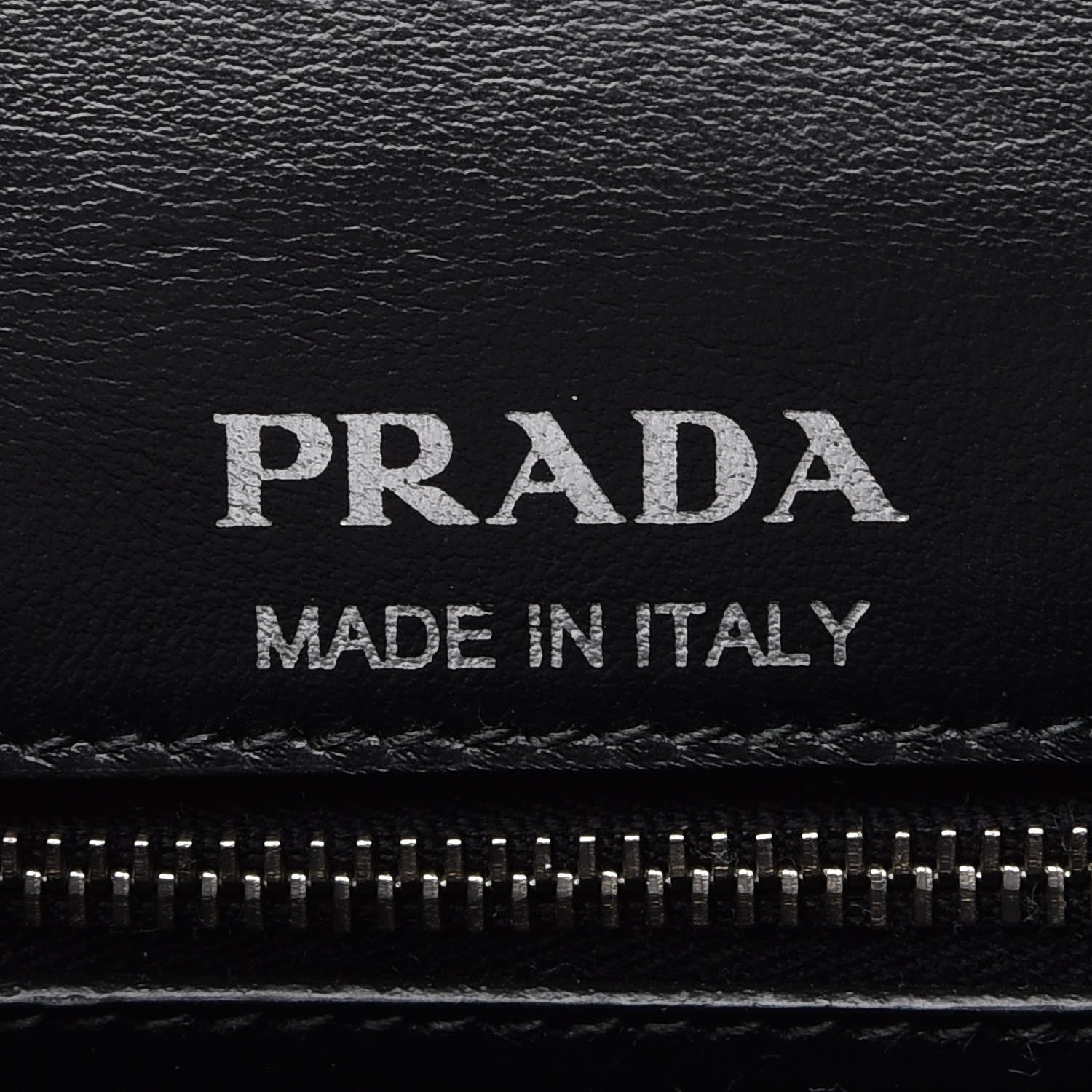 Prada Soft Calfskin Impunture Diagramme Medium Chain Flap Shoulder Bag Black 5 of 6