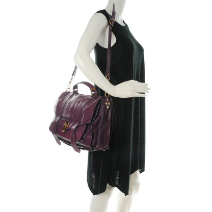 Proenza Schouler Lambskin Large PS1 Satchel Plum 2 of 8