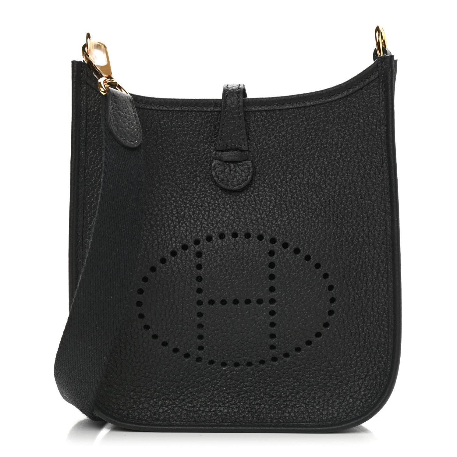Hermes Taurillon Clemence Evelyne TPM Black 1 of 9