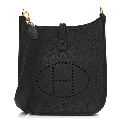 Hermes Taurillon Clemence Evelyne TPM Black 1 of 9