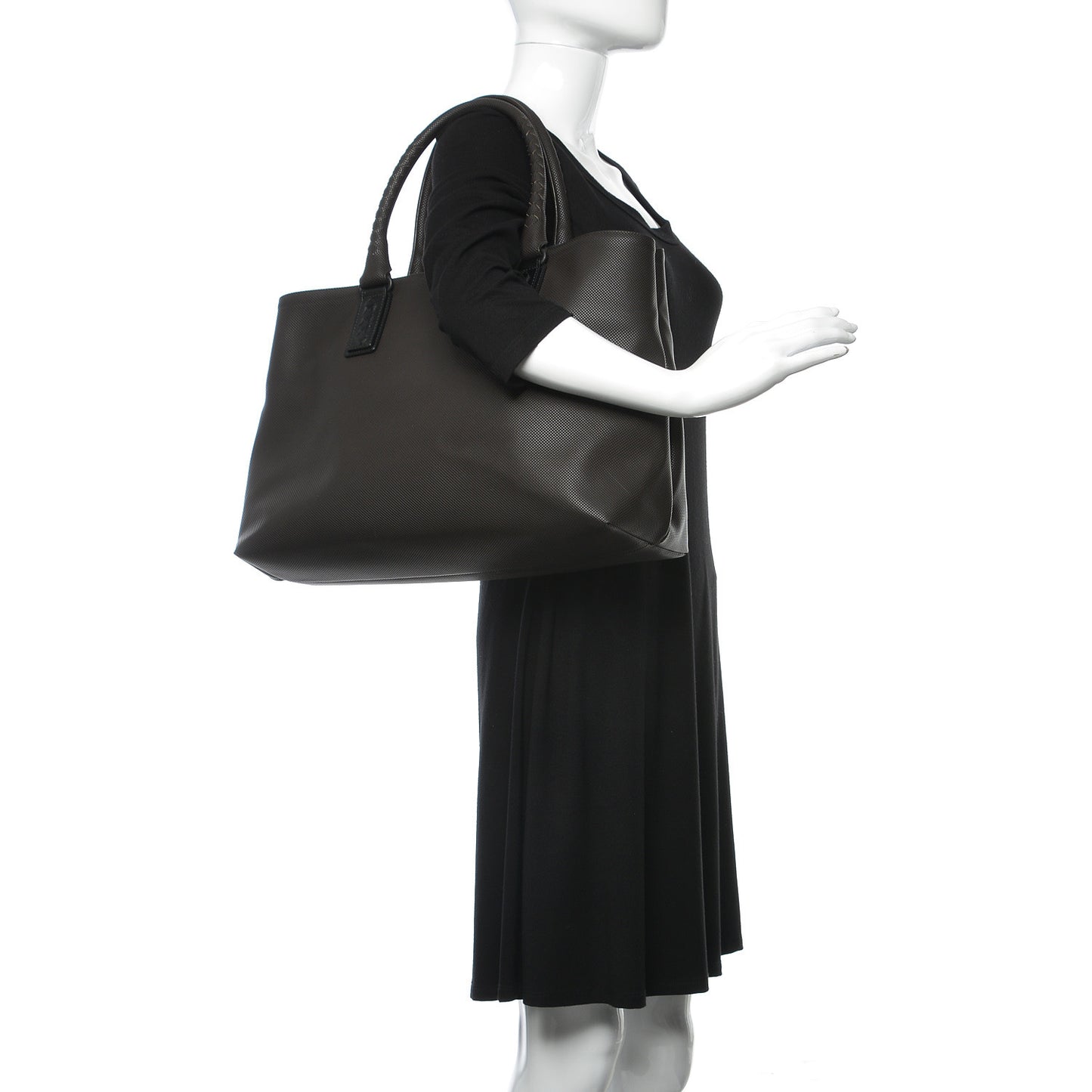 Rubberized Canvas Marcopolo Tote Ebano
