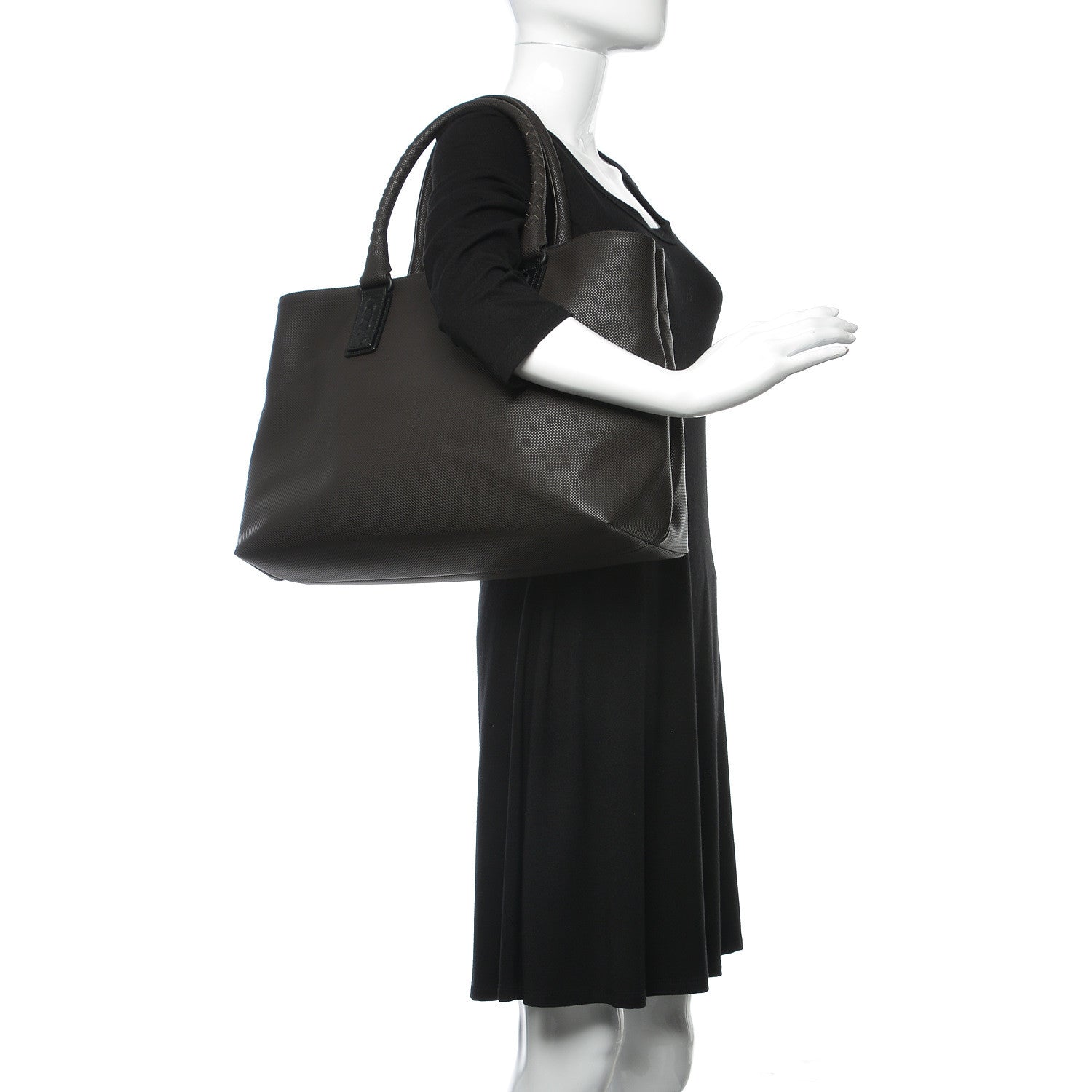 Bottega Veneta Rubberized Canvas Marcopolo Tote Ebano 2 of 10