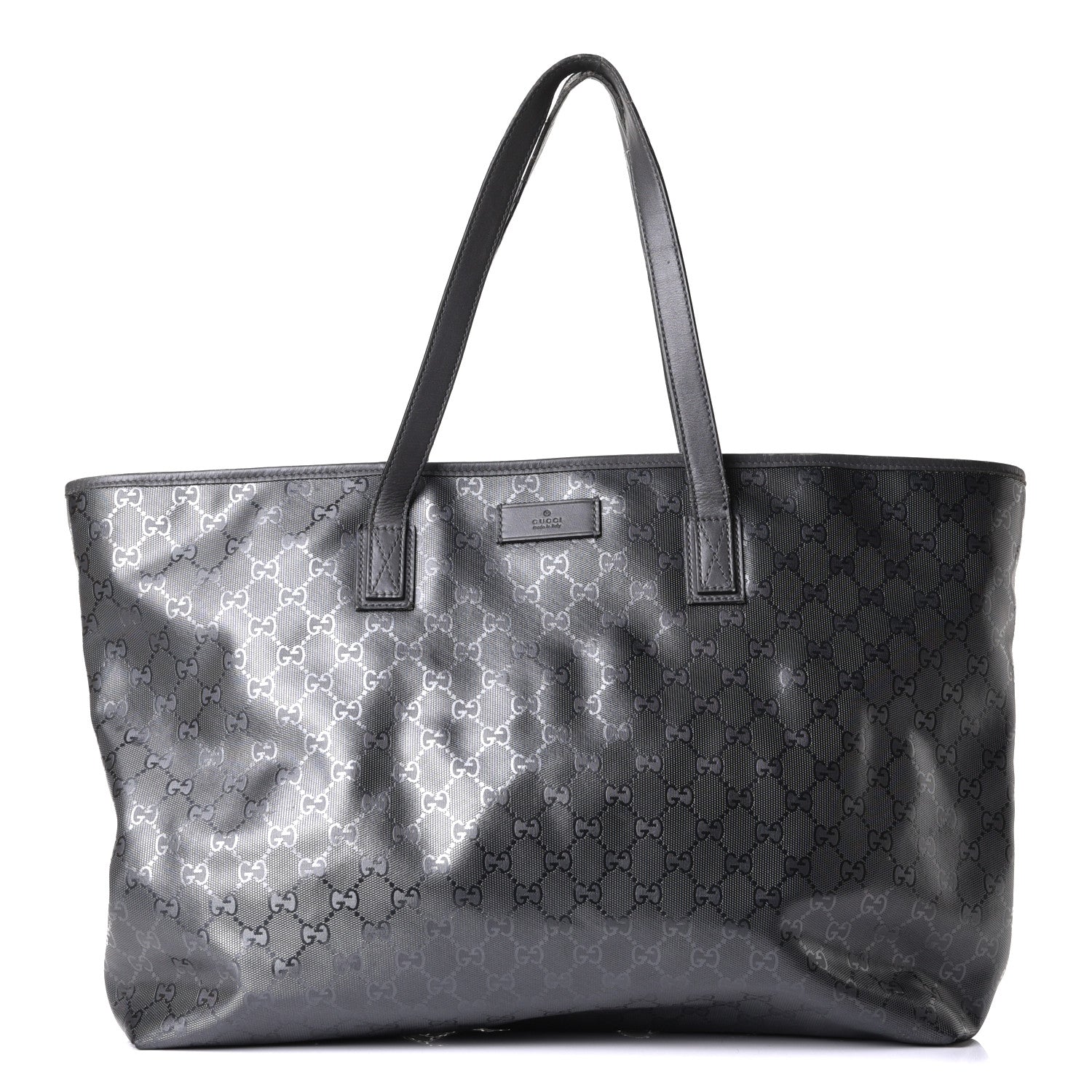 Gucci Imprime Monogram Large Zippered Shopping Tote Pewter 1 of 7