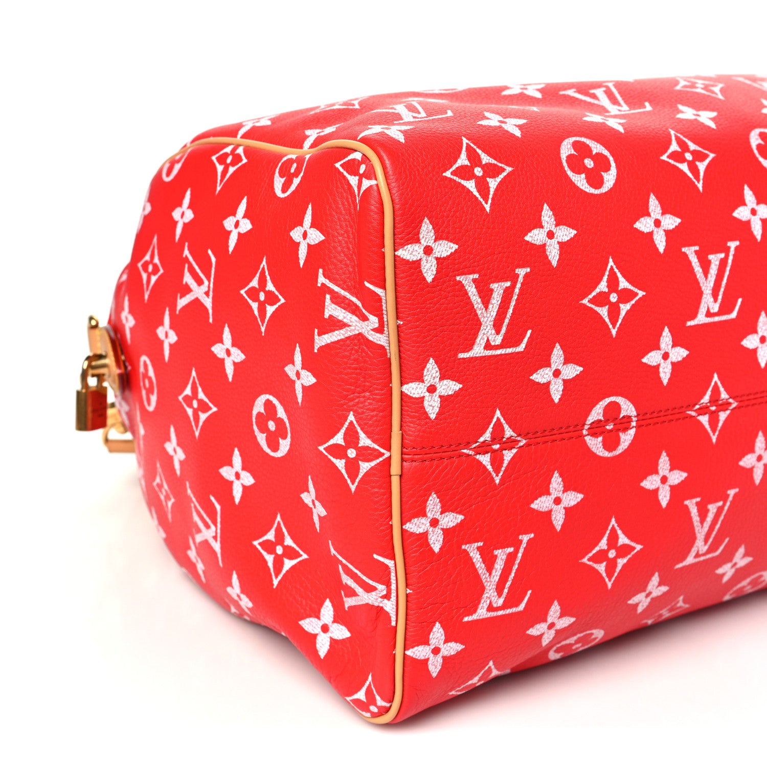 Louis Vuitton Calfskin Monogram Speedy P9 Bandouliere 40 Red 8 of 9