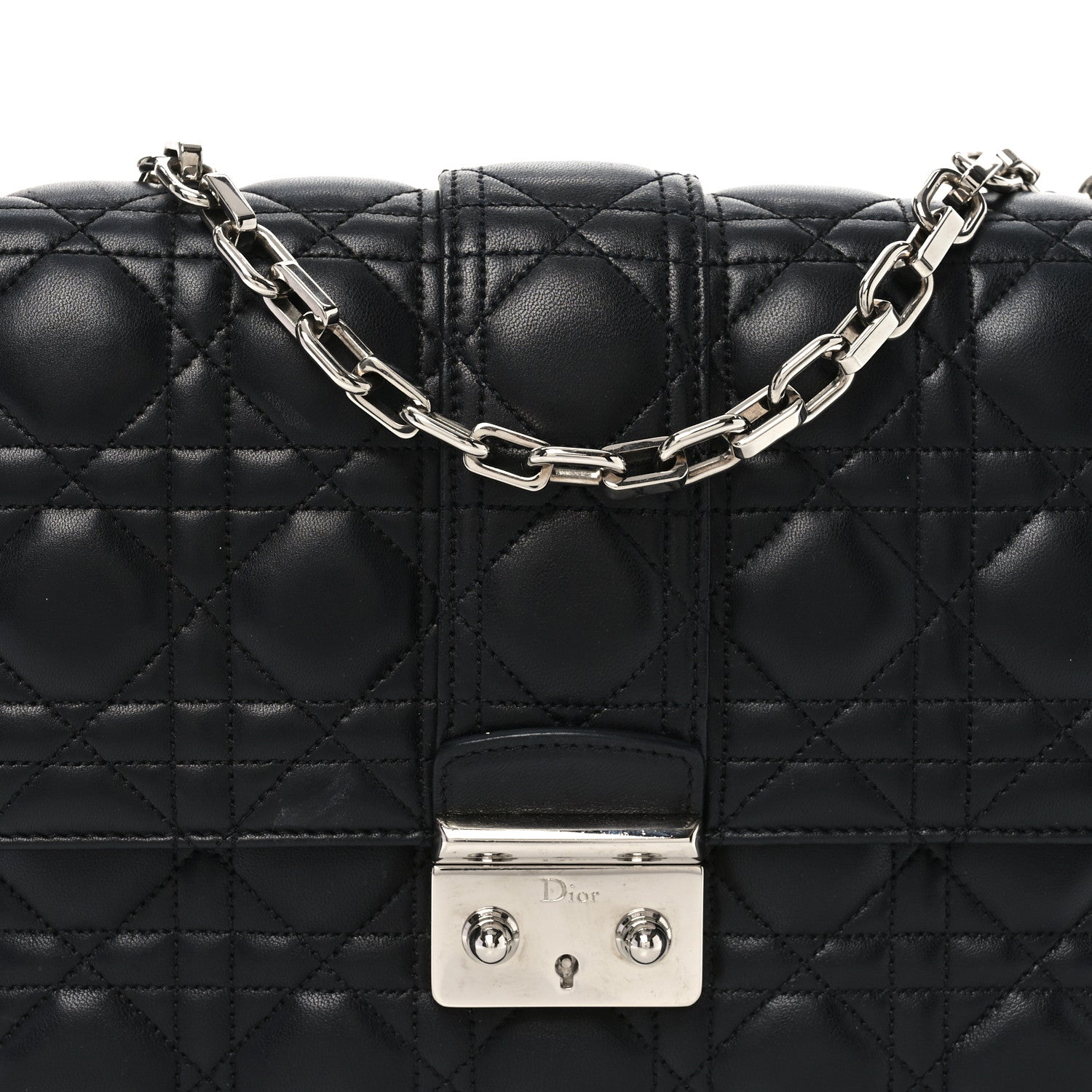 Christian Dior Lambskin Cannage Medium Miss Dior Flap Black 7 of 10