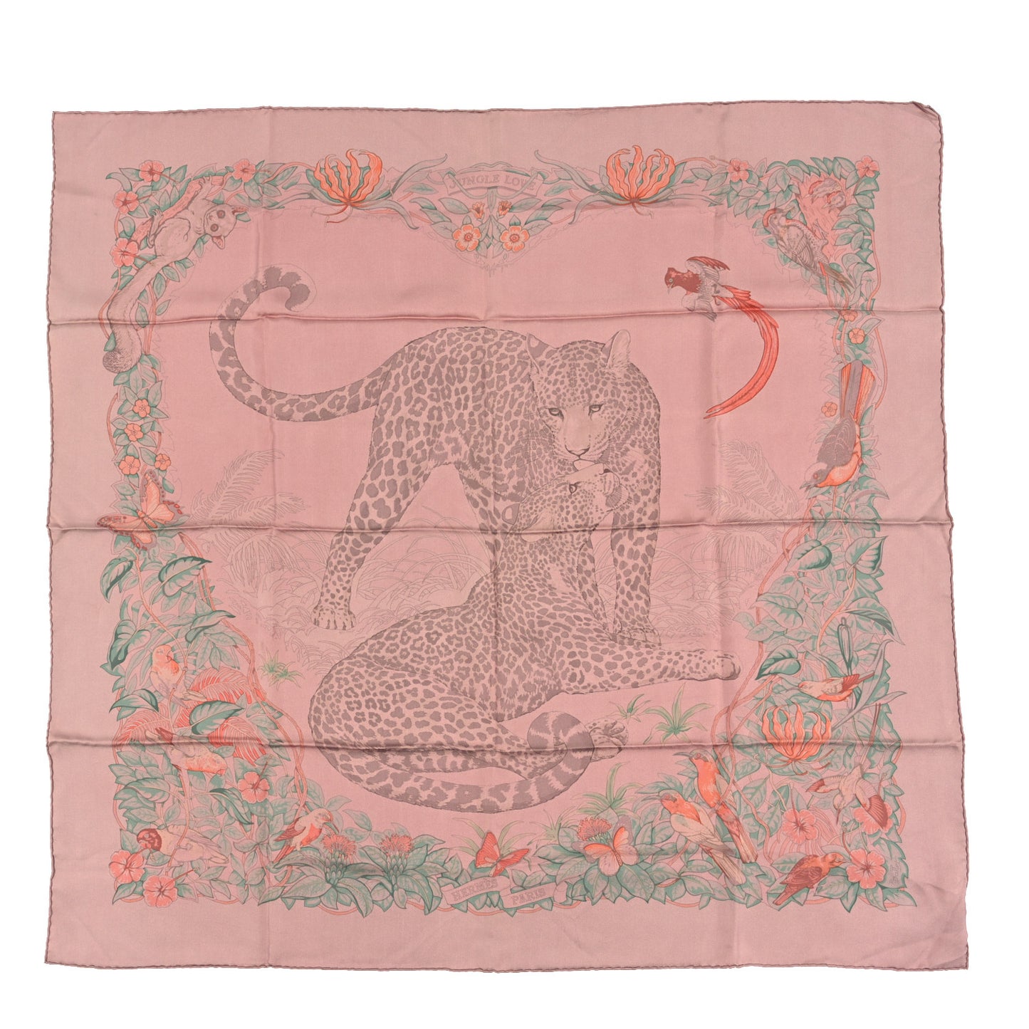 Silk Dip Dye Jungle Love Scarf 90