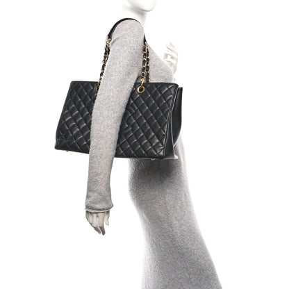 Chanel Caviar Quilted XL Grand Shopping Tote GST Black 2 of 10