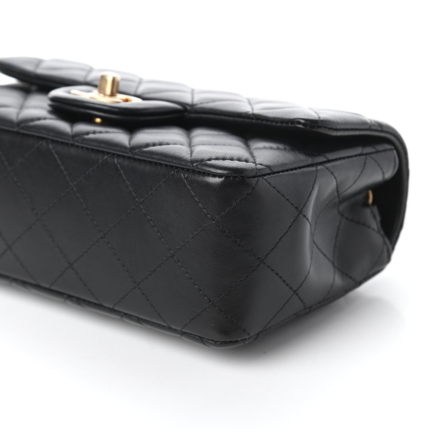 Chanel Lambskin Quilted Mini Rectangular Flap Black 7 of 11
