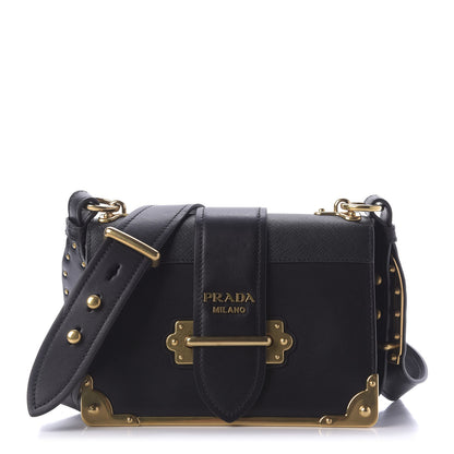 Prada City Calf Saffiano Cahier Bag Black 1 of 9