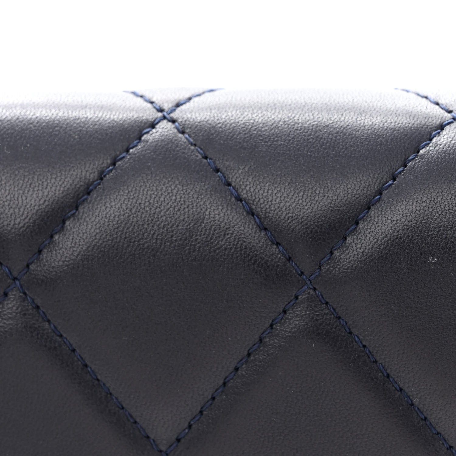Chanel Lambskin Quilted Large Golden Class Flap Navy 11 of 12