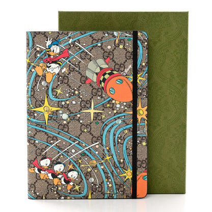 Gucci X DISNEY GG Supreme Monogram Donald Duck Notebook Beige Multicolor New Acero 8 of 8