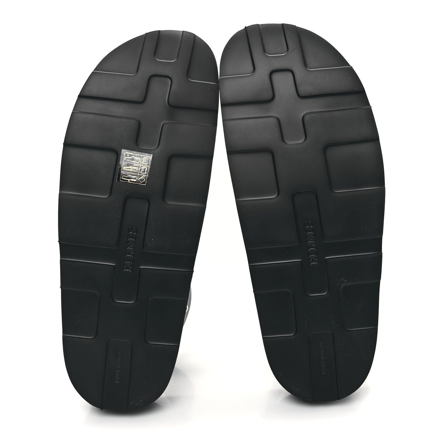 Hermes Calfskin Medor Studded Womens Intuition Sandals 38.5 Black 5 of 9